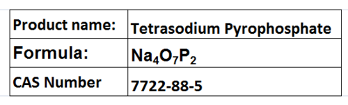 Tetrasodium Pyrophosphate - White Powder, Na4O7P2, 99% Purity | Food Additive, Water Softener, Buffering Agent, Emulsifier, Cleaning Agent