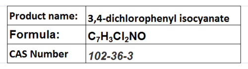 3,4-Dichlorophenyl Isocyanate - Solid White to Yellow, 98% Purity | Chemical Intermediate, Organic Synthesis, Triclocarban Preparation, Irritant