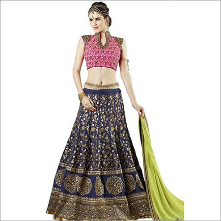 Designer Navy Blue Color Lehenga