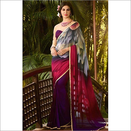 Designer Georgette Printed Saree