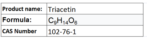 Triacetin - Colorless Liquid, Boiling Point 259â°c | Versatile Ester, Odorless, Water-soluble Plasticizer And Solvent