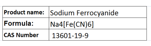 Sodium Ferrocyanide
