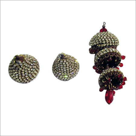 Kundal - Pure Gold and Metal with Crystal and Pearl Embellishments | Fashion-Forward Design for Occasions and Parties, Customizable Styles