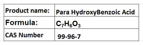 Para HydroxyBenzoic Acid - White Crystalline Solid, CAS 99-96-7 | Preservative, Cosmetic, Ophthalmic Use, 99% Purity