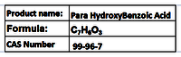 Para Hydroxybenzoic Acid - White Crystalline Solid, Cas 99-96-7 | Preservative, Cosmetic, Ophthalmic Use, 99% Purity