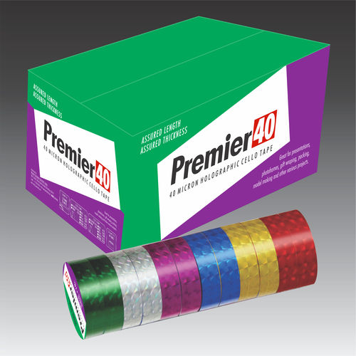Red / Blue / Green / Gold / Silver / Pink 40 Micron Holographic Cello Tape  at Best Price in Delhi