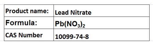 Lead Nitrate