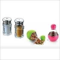 Pepper Mill Set - Glass, Stainless Steel, 4x2 Inches, Clear | Durable, Easy Refill, Stylish Design