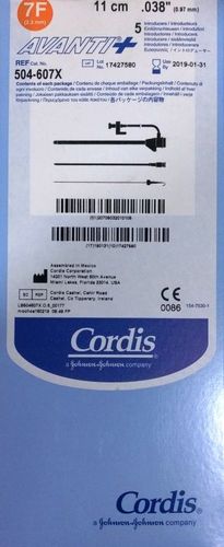 Black Avanti+ Introducer Sheath Femoral