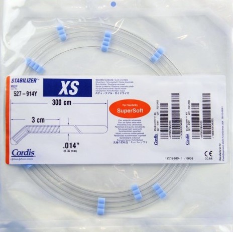 Blue And Transparent Stabilizer Xs Steerable Guide Wire