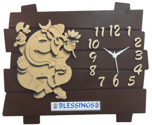 Wall Clock Brown Gender: Unisex