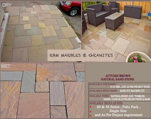 Autumn Brown Natural Sandstone Size: As Per Projects Requirements