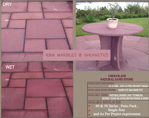 Chocolate Sandstone - Custom Sizes & Finishes | Very Low Water Absorption, Antique & Polished Options