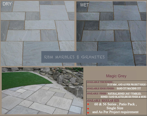 Magic Grey Sandstone - Kandla Grey Sandstone Size: As Per Projects Requirements