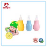 Yellow/blue/red Or Customize Safety Baby Nose Suction Silicone Nasal Aspirator For Infant