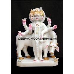 Marble Dattatreya God Statue