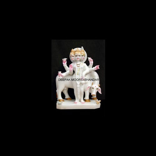 Marble Dattatreya God Statue