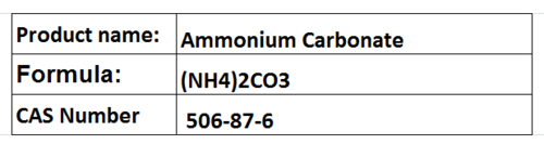 Ammonium Carbonate - White Crystals, 25kg Bags | Leavening Agent, Smelling Salts, Baking Aid