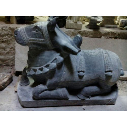 Black Nandi Marble Statue