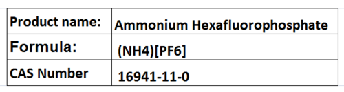 Hexafluorophosphates
