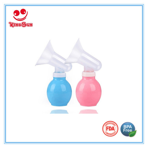 Blue Manual Breast Pump In Eco-Friendly Silicone Materi