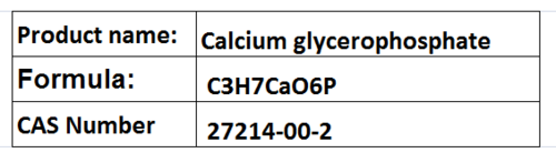 Calcium Glycerophosphate - White Powder CAS 27214-00-2 | Calcium Source Phosphate Source Dietary Supplement