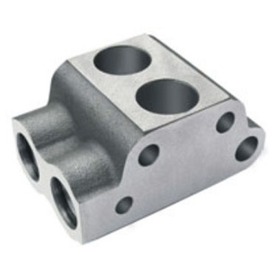 Chamber Valve - Cast Iron, 5x4x3 Inches, Bare Metal Finish | Durable Design, Precise Engineering, Two Inlet Ports, 1000 PSI Pressure Rating