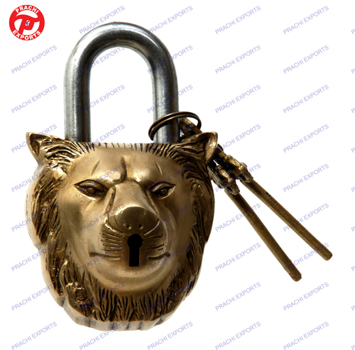 Lock W/ Keys Lion Face Design