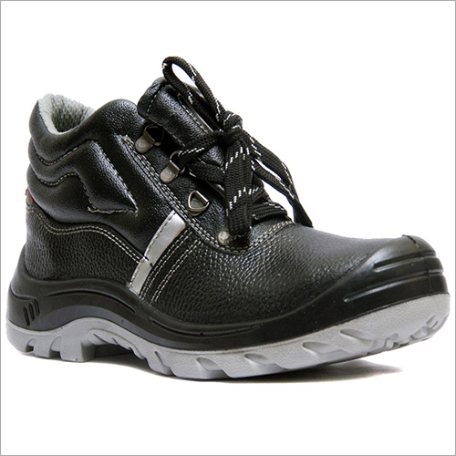 Hillson Black Leather Safety Shoes