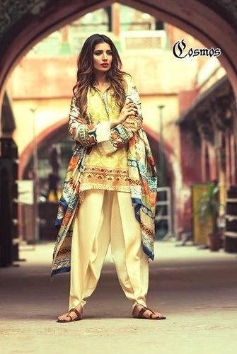 Yellow Stylish Designer Party Wear Salwar Kameez Suit