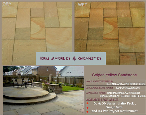 Sandstone - Yellow Size: As Per Projects Requirements