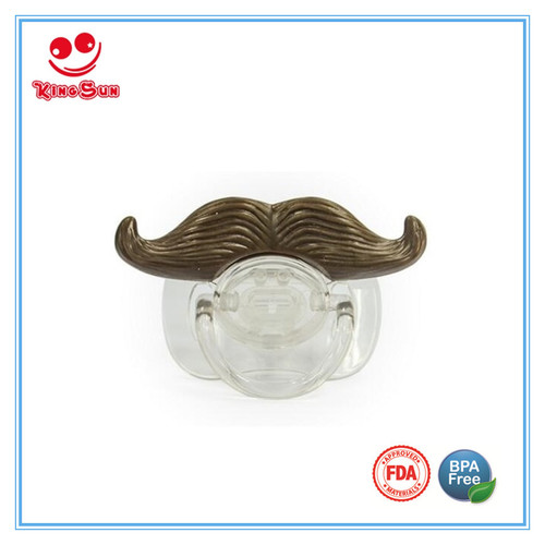 Transparent Moustache Shape Funny Newborn Baby Pacifier