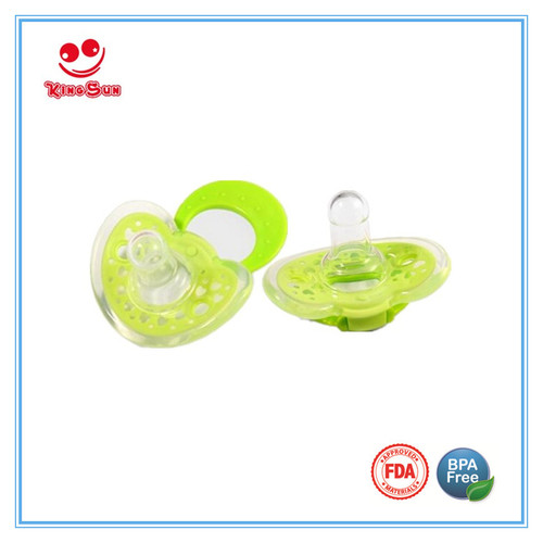Green Or Customized Food Grade Silicone Baby Pacifier For Infant