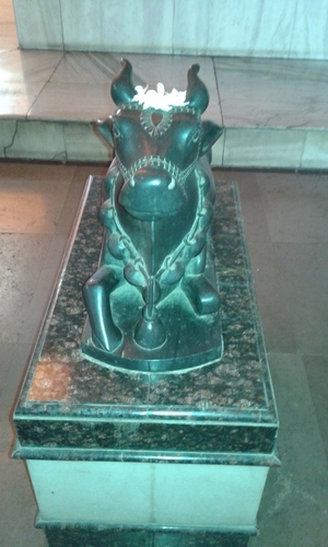 Marble Black Nandi Statue