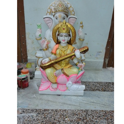 Marble Saraswati God Statue