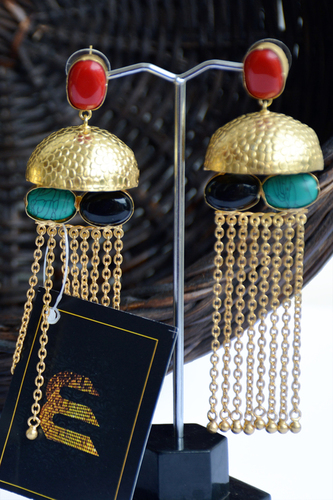 Gold Designer Jhumki