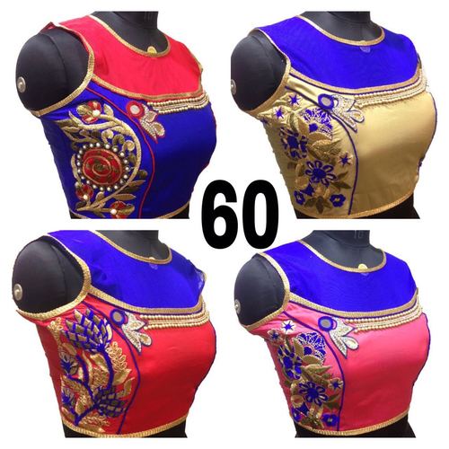 Blue Tapeta Embroidered Blouse