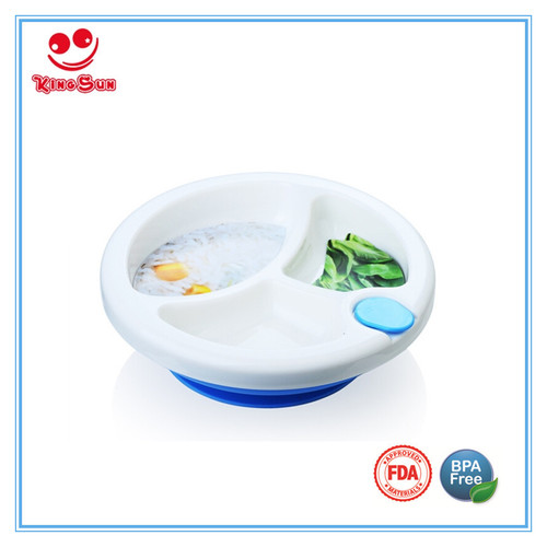 Yellow/Blue/Pink/Green Or Customized Pp Baby Feeding Warmming Plate Dinner Dish