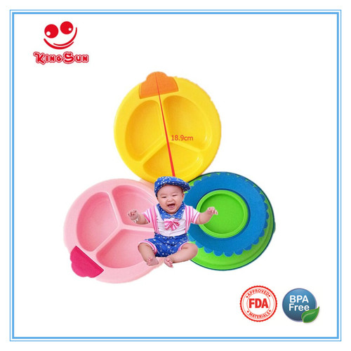 PP Baby Feeding Warming Plate - 19cm x 5cm | Eco-Friendly, BPA-Free, Non-Slip Suction Base, Color Customization Available