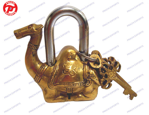 Lock W/ Keys Camel Design