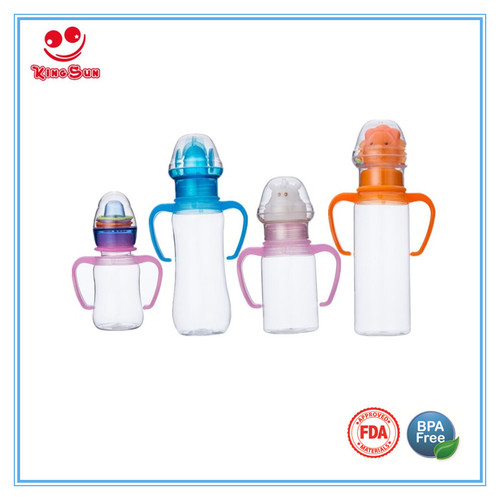 Transparent Pc Animal Rattle Baby Milk Bottle In Standard Neck