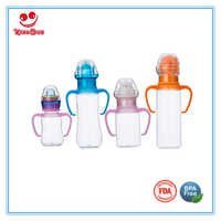Transparent Pc Animal Rattle Baby Milk Bottle In Standard Neck