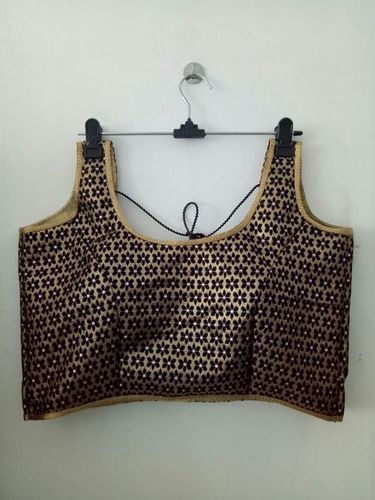 Brown Latest Brocade Blouse