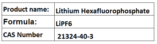 Lithium Hexafluorophosphate