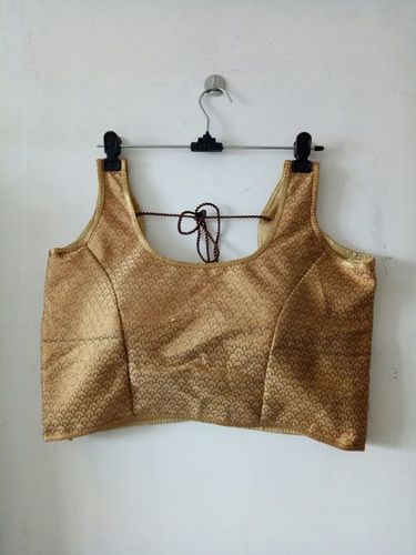 Golden Brocade Blouse For Women