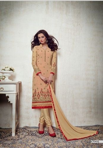 Cream Exclusive Fancy Party Wear Designer Salwar Kameez Suit