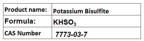 Potassium Bisulfite - White Powder 25kg Bags | 99% Purity Food Grade Sterilizing Agent for Alcoholic Beverages