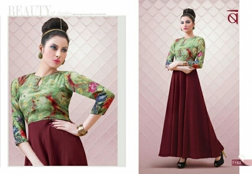 BLUSH-10 - Polyester Two-Piece Set, Sizes S-XL, A-Line 45 Inch Skirt, 3/4 Sleeve Top | Stylish Design, Comfortable Fit, Elegant Look