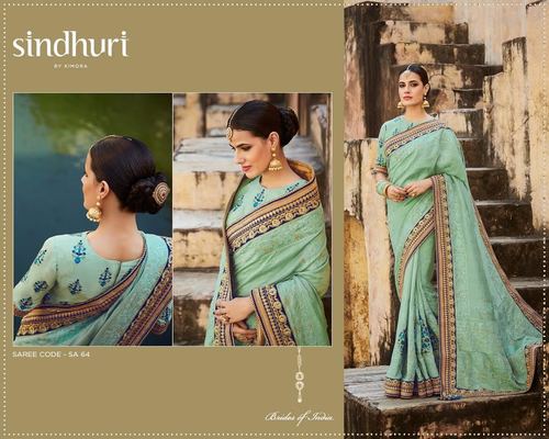 Sea Green Shop Designer Saree Online