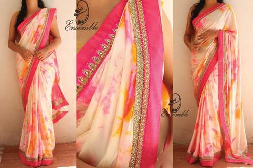 Georgette Embrodered Party Wear Saree